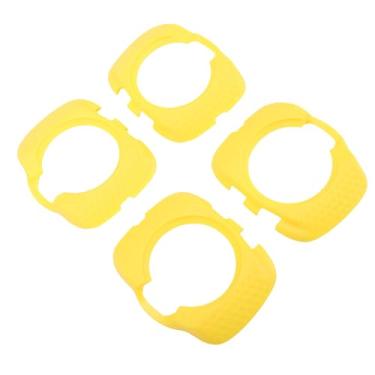 Imagem de Tbest 2 Pares de Capa de Presilha para Pedal de Bicicleta, Proteção contra Desgaste ABS Protetor de Sapato de Ciclismo Antiderrapante, Com Design Antiderrapante, para Pedais (Amarela)