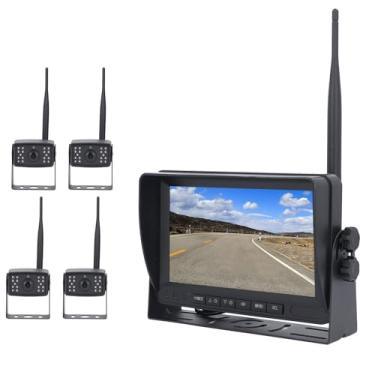 Imagem de Jopwkuin de Câmera de Backup WiFi Flexível Câmera Retrovisora ​​sem Fio de Visão Noturna 1080P para Caminhão RV Com Tela de 7 Polegadas, IP67 à Prova D'água, Adequada para Todas As Condições