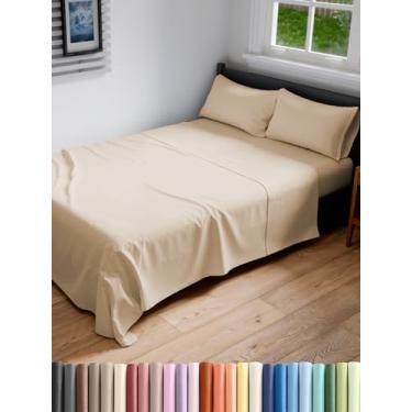 Imagem de Jogo de lençol casal GG extra longo estendido casal GG - confortável, respirável e refrescante - cabe em colchões de 20 a 40 cm com bolsos profundos - 137 x 203 cm - roupa de cama de luxo ultramacia