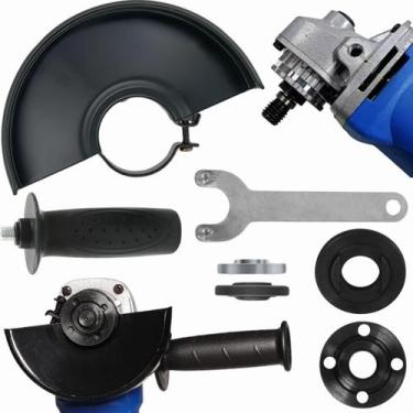 Imagem de Adaptador Politriz Lixadeira Esmerilhadeira Kit Protetor Disco Chave P