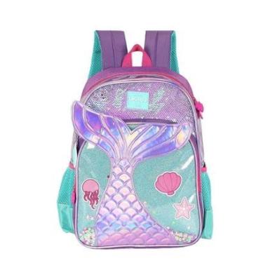 Imagem de Mochila de Costas Luxcel Up4You Sereia Fundo do Mar Roxo-Feminino