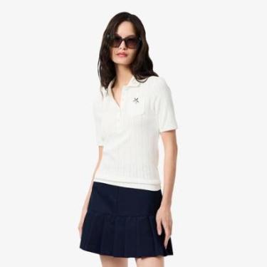 Imagem de Polo Pointelle L.12.D com Marca Slim Fit Lacoste Feminina-Feminino