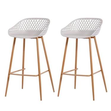 Imagem de Kit 2 Banquetas Mônaco Clarice Alta Fratini 96 cm (altura) em Poliprop