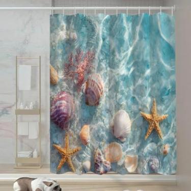 Imagem de Pardick Cortina de chuveiro, conjunto de cortina de chuveiro à prova d'água com 12 ganchos, cortinas de chuveiro de tecido poliéster para banheiro, banheiras, barracas, decoração de casa, 182 x 182 cm