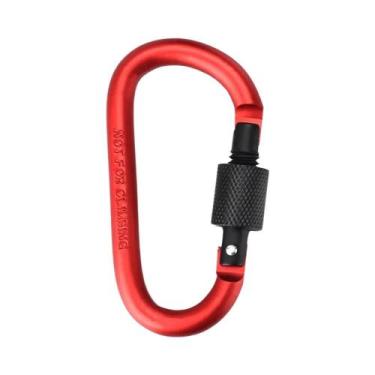 Imagem de 1 pçs mosquetão de alumínio d-ring chaveiro clipe snap gancho mosquetã