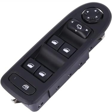 Imagem de Tsinesla Interruptores de botão de janela de carro para Peugeot 208 308 408 2008 2009-2013 98060866ZE, interruptor regulador do passageiro do lado do motorista dianteiro traseiro controle elétrico