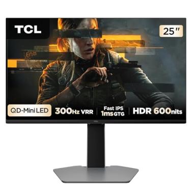 Imagem de Monitor Gamer TCL 25 Polegadas QLED Mini LED Full HD G64 300Hz 1ms (GtG) Freesync HDR 600 nits 25G64