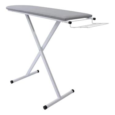 Imagem de Tábua de passar roupa cinza resistente ao calor com tecido isolante térmico