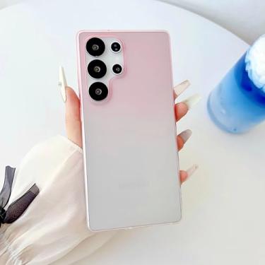 Imagem de Capa traseira de policarbonato resistente a impactos para Samsung Galaxy S25 Edge S24 S23 Plus Ultra (para Galaxy S23+/Rosa)