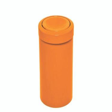 Imagem de Lixeira Plástica 50 Litros Com Tampa Meia Esfera Laranja - jsn