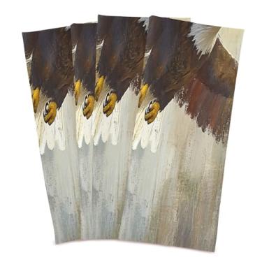 Imagem de Wassud Toalhas de cozinha de águia voadora toalhas de prato de cozinha pacote com 4 panos de prato macios com laço para pendurar toalha de mão de secagem rápida super absorvente toalhas de chá de mesa