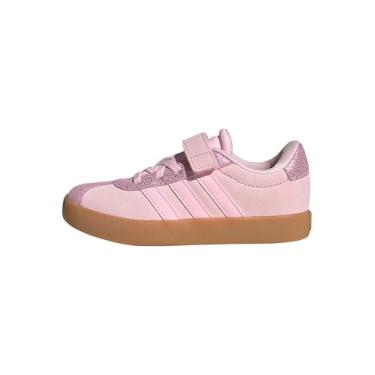 Imagem de adidas Tênis infantil VL Court 3.0, Rosa claro/rosa claro/chiclete, 13.5 Little Kid