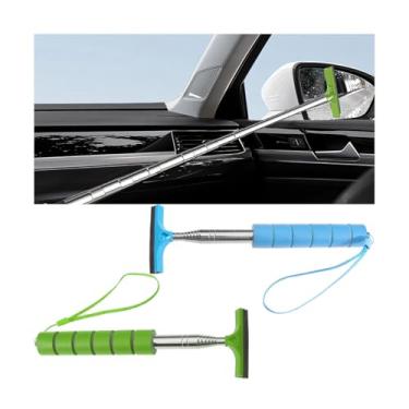 Imagem de Bittwee 2 peças de rodo de espelho lateral do carro, limpador de espelho retrovisor automático retrátil, rodo de janela multiuso para limpar a porta de vidro do chuveiro, acessórios de veículo ajuste
