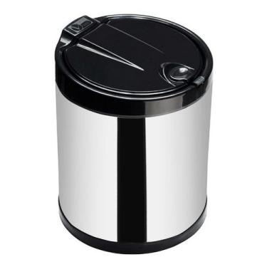 Imagem de Lixeira De Pia Inox 2,5 Litros Cesto Cozinha Balde Plástico - Viel, Pr