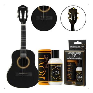 Imagem de Cavaco Acustico Vogga Vcc600 Bk Preto + Polidor Rove