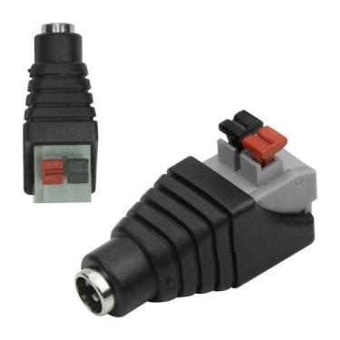 Imagem de 10X Conector P4/J4 Fêmea Com Borne 2.1 5.5Mm Engate Rápido - Connect P