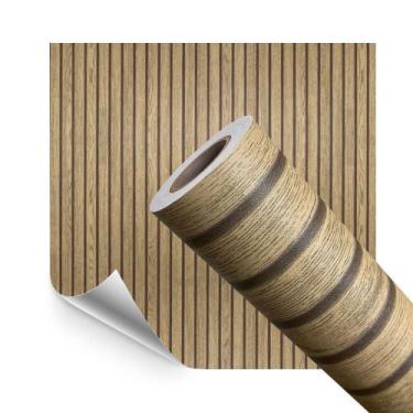 Imagem de Papel de Parede Adesivo Vinilico Ripado Decor Premium Carvalho Europeu