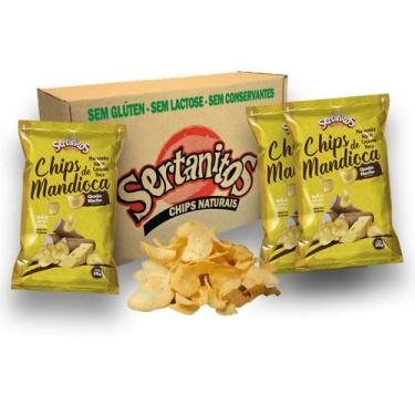 Imagem de Mandioca Chips Queijo Nacho Sertanitos 50g- 3 Pacotes
