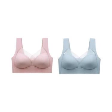 Imagem de Sutiã Confortável Sem Costura De Tamanho Grande Para Mulheres, 2 Peças