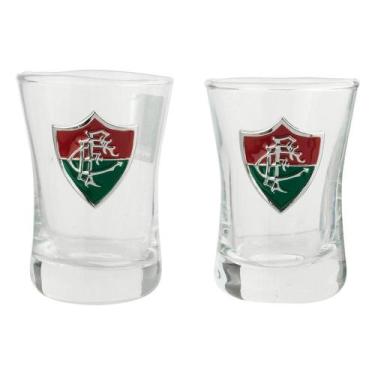 Imagem de Jogo 2 Copos Shot Vidro 50ml - Fluminense - Mileno