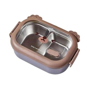 Imagem de Lancheira Portátil De Aço Inoxidável Com Estampa De Urso De Desenho An