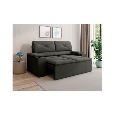 Imagem de Sofá 2 Lugares NextSofás Joy Velosuede Retrátil Reclinável com Porta Copos