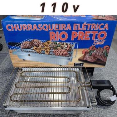 Imagem de Churrasqueira Elétrica 110V ou 220V  Compacta, Potente e Sem Fumaça - 