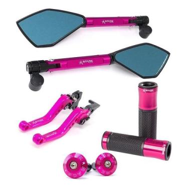 Imagem de Kit Manete Peso Manopla Retrovisor Pop 100 Pop110 Titan Lona - Stark R