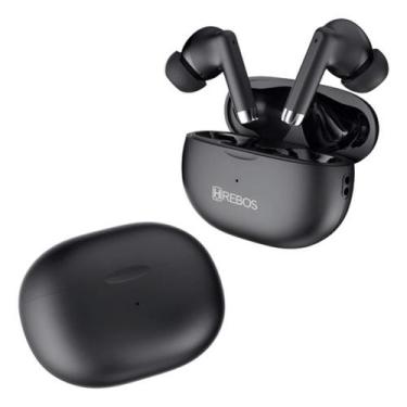 Imagem de Fone Premium Hrebos X1 Bluetooth Tws - Preto Eb-215 Preto, Preto