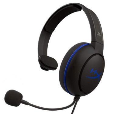 Imagem de Fone Headset Hyperx Cloud Chat Mini Jack 3.5 MM - Preto/Azul HX-HSCCHS