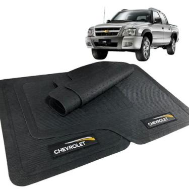 Imagem de Jogo Tapete S10 2008 2009 2010 2011 Borracha com Logo - CHEVROLET