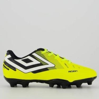 Imagem de Chuteira Umbro Action Campo Juvenil Verde-Unissex