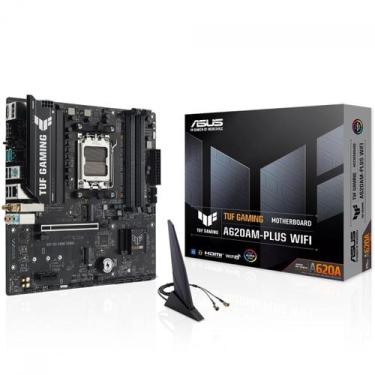 Imagem de Placa Mãe Asus TUF Gaming A620AM PLUS WiFi Chipset A620 AMD AM5 mATX D