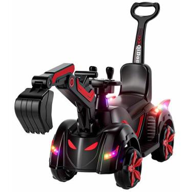 Imagem de Trator Elétrico Infantil 6V Retroescavadeira Com Sons E Luzes Veículo 