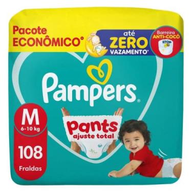 Imagem de Fralda Descartável Pampers Pants Ajuste Total M 108 Unidades