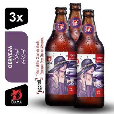 Imagem de Cerveja Stout Dama Bier 600ml Kit 3 unidades