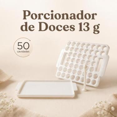 Imagem de Placa Porcionadora de Doces 13g 50 Cavidades com Tábua e Bastão 3 Peça