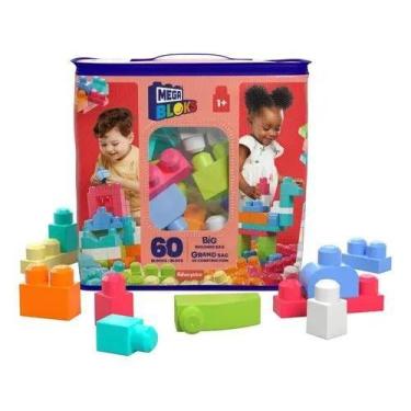 Imagem de Mega Bloks Bolsa de Construcao de 60 Pecas Vermelho - DCH54 - Mattel M