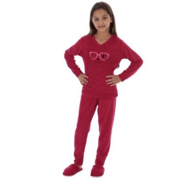 Imagem de Pijama Bordado Plush Infantil Menina Victory, 08, Pink