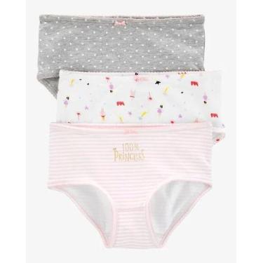 Imagem de Kit 3 calcinhas carter's - princess - menina - confortáveis e laváveis