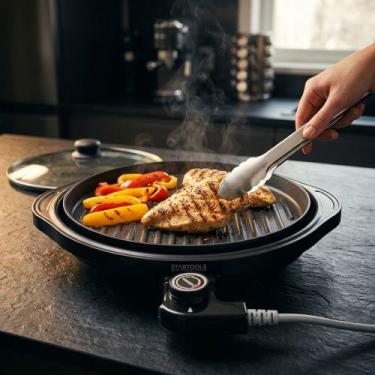 Imagem de Grill Elétrico Redondo Premium Startools 1200W 220V 40cm Placa Antiade