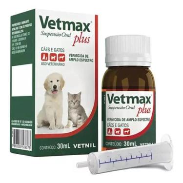Imagem de Vermífugo Vetmax Plus Filhotes Vetnil Cães E Gatos 30ml - Congratulati