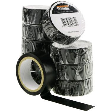 Imagem de Kit 10 Rolos Fita Isolante Starfer 19x0,13 5 Metros