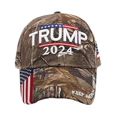Imagem de beisebol ajustável Trump 2024, beisebol ajustável algodão 2024 Keep America Great Again para mulheres homens, chapéu esportivo
