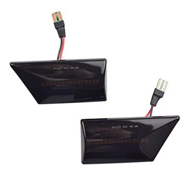 Imagem de Luz indicadora de pisca-pisca sequencial LED marcador lateral dinâmico para Opel Vectra C Signum 2002-2008 (preto)