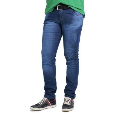 Imagem de Calca Jeans Escuro Masculina Skinny Com Lycra - Memorize Jeans - Memor