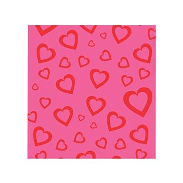Imagem de Placa em Eva Estampada 1.8mm Coração Rosa 40x48cm com 10 Unidades, BRW