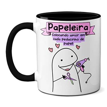 Imagem de Caneca Papeleira Colocando Amor Em Cada Pedacinho De Papel (Preta)