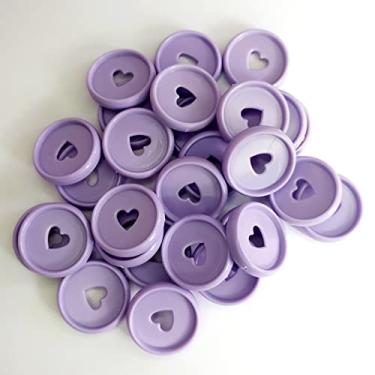Imagem de Kit 12 Discos M 24mm de Caderno Infinito Sistema Inteligente Amor Infinito Cadernos - Coração (Lilás Lavanda)