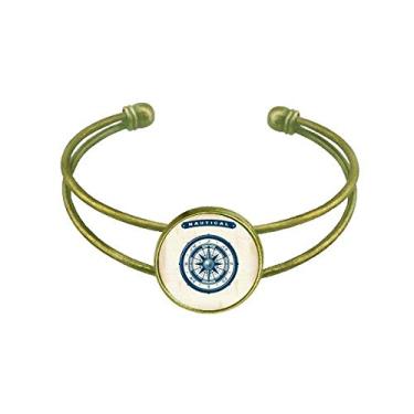 Imagem de Bússola Droits Pulseira Militar Oceano Exército Pulseira Retrô Abrir Joia